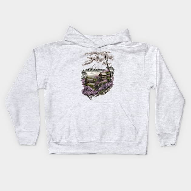 Japans Natural Wonders Mount Fuji Kids Hoodie by LetsGetInspired